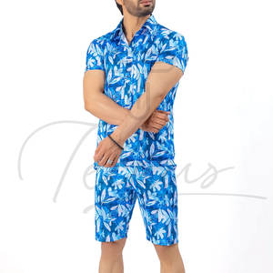 Conjunto de Dos Piezas de Verano 2026 de Alta Calidad, Corte Regular, Shorts de Playa para Hombre y Camisa Casual con Estampado Completo, Traje de Playa Transpirable - Product Image 2