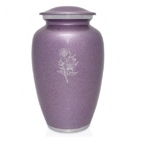 Urnas funerarias de aluminio clásicas de alta calidad para adultos, con cruz, color gris, acabado metálico, para cenizas humanas. - Product Image 3