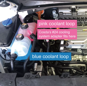 Tapa de prueba de rosca inversa M32 x 2.0 para prueba de presión de la circuito de refrigeración azul de Hyundai Kia EV - Product Image 3