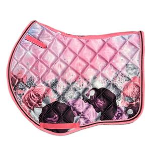 Tapis de Selle de Dressage et de Saut Sublimé Floral Tapis de Selle en Coton Satin Tapis de Selle Personnalisable par Sublimation 2025 - Product Image 3