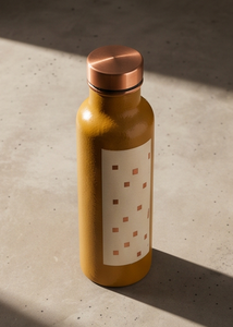 Premium Ayurvedic Enamel Painted Copper <b>Water</b> <b>Bottle</b> Artistic Block Square Design Leakproof <b>Metal</b> Sports <b>Bottle</b> Manufacturer - Product Image 5
