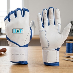 Gants de frappeur de baseball personnalisés en gros meilleure qualité en cuir protection des mains droitiers grands gants de frappeur en coton et polyester - Product Image 1