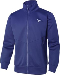 Chándal Unisex Azul con Cremallera Completa, Color Sólido, Poliéster, Ropa Casual con Bolsillos Laterales y Logotipo Frontal - Product Image 2