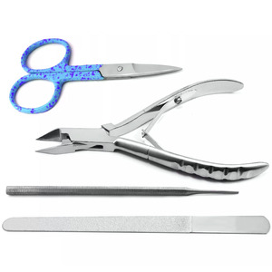 Juego de Manicura Premium de 4 Piezas, OEM ODM, Calidad de Salón, Acero Inoxidable, Cortacutículas, Instrumentos de Podología Resistentes - Product Image 1