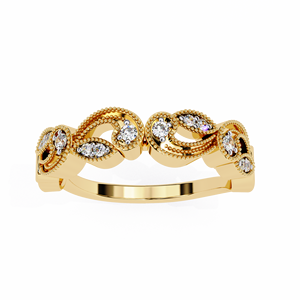 Anillos de Boda de Oro Sólido de 14K de Diseño Clásico con Diamantes Cultivados en Laboratorio HPHT, Color VVS VS DEF, para Uso Diario - Product Image 1