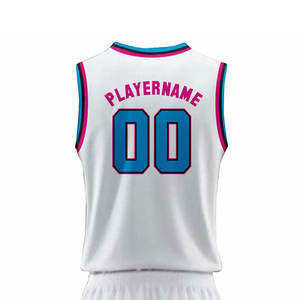 Conjunto de Uniforme de Baloncesto Personalizado, Camiseta Blanca sin Mangas con Cuello en V y Estampado del Nombre del Equipo, Secado Rápido y Transpirable para Adultos Unisex - Product Image 4