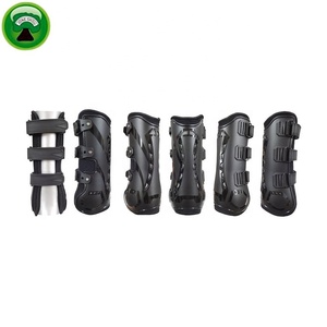 Black Neoprene PU Shell Horse Riding Tendon <b>Boots</b> - Product Image 1