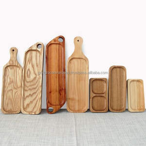 Ensemble d'assiettes à dîner en bois d'acacia massif tailles personnalisées design de luxe pour usage domestique quantité en vrac vaisselle en bois pour la nourriture et la sécurité - Product Image 6