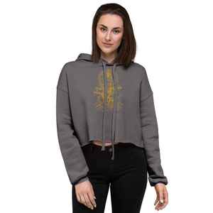 Women's <b>White</b> Cropped Pullover Hoodie <b>Long</b> <b>Sleeve</b> Graphic Print Hooded Sweatshirt Casual <b>Crop</b> <b>Top</b> - Product Image 6