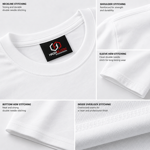 Camiseta Blanca de Manga Corta para Hombre HASH9M INTERNATIONAL, Cuello Redondo, Estilo Casual, 100% Algodón Jersey, Secado Rápido - Product Image 5