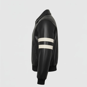 Men's Premium Leather Coated <b>Canvas</b> Stand Collar Winter Hooded Windproof Breathable Fashion <b>Jacket</b> Soft Touch Lining Long - Product Image 5