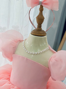 Vestido de Gasa Suave al por Mayor para Niñas de 1 a 14 Años, Estilo Princesa Casual con Capas Flotantes, Halter, Opciones de Color, ODM - Product Image 3