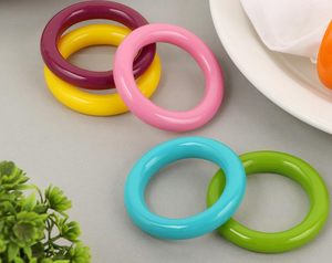 Colorful Acrylic Napkin Ring Circle Shape Modern Design Jewelry Set for Women Fashion Accessories - Product Image 2