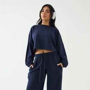 Camiseta Oversize de Algodón para Mujer con Bordado, Hombros Caídos, Manga Corta, Cuello Redondo, Estilo Casual Urbano - Product Image 4
