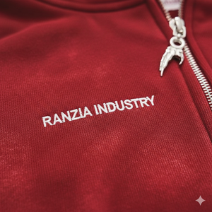 Sweat à capuche zippé épais pour homme RANZIA, délavé à l'acide, effet vieilli, coupé et cousu, strass, impression DTG, fabricant RANZIA, sur mesure, épais, pour homme - Product Image 3