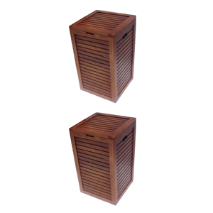 สินค้ามาใหม่ ตะกร้าผ้าอเนกประสงค์ไม้ ดีไซน์มินิมอล คุณภาพดีเยี่ยม ทนทาน เป็นมิตรกับสิ่งแวดล้อม กล่องอุปกรณ์ในห้องน้ำ - Product Image 3