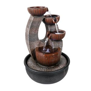 Fontana da Tavolo per Interni da 16,1 Pollici con Luci LED e Pompa, Elegante Fontana Decorativa Illuminata - Product Image 4