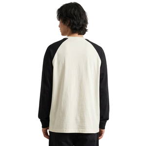 Camisetas de Manga Larga para Hombre, Estilo Skate, Hombros Caídos, Dos Tonos, Tallas Grandes, Algodón Puro, Estampado Puff - Product Image 2