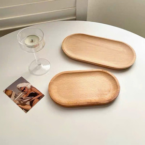 Plateau de service ovale en caoutchouc peint à la main, design classique et minimaliste, durable, compatible lave-vaisselle, vaisselle et assiettes en stock - Product Image 1