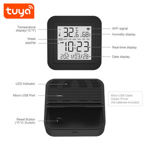 รีโมทคอนโทรลอัจฉริยะ Tuya WiFi พร้อมหน้าจอ LCD เซ็นเซอร์วัดอุณหภูมิและความชื้น ฮับอินฟราเรดอเนกประสงค์สำหรับเครื่องใช้ไฟฟ้าภายในบ้าน รุ่น PST-S09 - Product Image 6