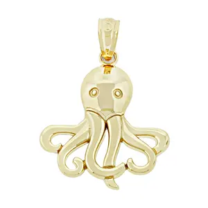 Colgante de plata para bebé, colgante de pulpo pequeño, gran regalo para amantes de los animales, artesanía, joyería de moda, colgantes y dijes - Product Image 1