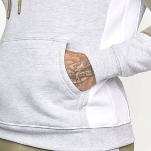 Vêtements d'entraînement respirants pour hommes, ensembles de survêtements à capuche, tissu doux au toucher, tenue décontractée de fitness, style streetwear, ensemble actif pour tous les jours - Product Image 3