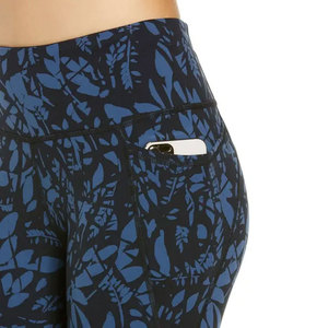 Leggings de yoga à taille haute à imprimé floral, longueur intégrale, extensibles dans quatre directions, en spandex et polyester, pantalon de sport pour femmes - Product Image 6