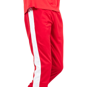 Pantalones de chándal informales de rizo de algodón 100% para hombre, pantalones apilados de Color sólido con llamarada personalizada desgastada, ligeros para corte de dobladillo crudo Edg - Product Image 5