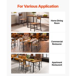 Set di 2 Sedie da Pranzo in Stile Moderno Farmhouse, Telaio in Metallo con Schienale in Legno, Facile Montaggio, Sedie Laterali in Pelle per Cucina e Ufficio - Product Image 6