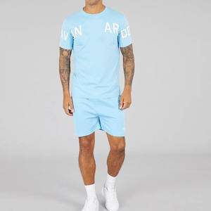 Ensemble t-shirt et short décontracté d'été, taille personnalisée, design pour usage quotidien, tenue deux pièces, production OEM - Product Image 1