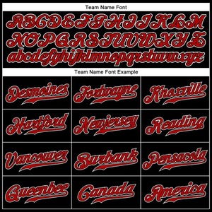Maillot de softball personnalisé noir et rouge à fines rayures blanches pour femme – Respirant, anti-humidité, tenue de sport professionnelle pour équipe – Vente en gros - Product Image 4