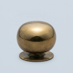 Luxuer Brass Round <b>Cabinet</b> Knob Furniture <b>Handle</b> Durable Design <b>Copper</b> Polished Hardware Minimalist Eco-Friendly Home Office - Product Image 4