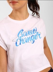 Camiseta Corta Blanca para Mujer, Cuello Redondo, Sin Mangas, Algodón Jersey, Transpirable, Informal, con Estampado de Letras y Logotipo Frontal - Product Image 3