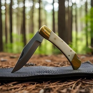 Couteau pliant de luxe fait main en acier D2, couteau de chasse personnalisé, couteau de poche EDC, logo personnalisé ODM, lame tranchante comme un rasoir, fournisseur en gros USA UE - Product Image 5