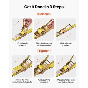 Cinghie di Fissaggio a Cricchetto Resistenti 2 x 30 Piedi con Doppio Gancio a J, Portata 10.000 Libbre, Borsa per il Trasporto e il Fissaggio di Oggetti - Product Image 6