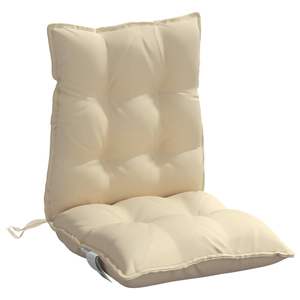 Juego de 4 Cojines para Silla de Respaldo Bajo en Tela Oxford Beige, 100% Poliéster, para Uso en Exteriores - Product Image 4