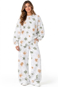 Conjunto de Sudadera Holgada Informal con Cuello Redondo para Mujer, Pantalones a Juego para Uso Diario, Diseño Moderno y a la Moda - Product Image 6