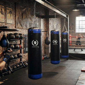Saco de Boxeo Profesional de Alta Calidad con Cubierta de Cuero y Relleno de Arena para Entrenamientos - Product Image 3