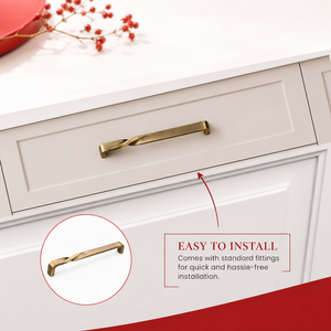 Matte Antique Twist Cabinet Handle Decorative Furniture Hardware For <b>Kitchen</b> <b>Cupboards</b> Drawers Wardrobes And Interior - Product Image 2