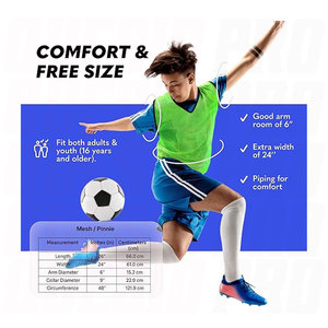 Maillots d'entraînement en mesh, tailles uniques, respirants et légers, pour le football et le basketball, lots de 6 ou 12, pour entraînement et matchs d'entraînement - Product Image 2