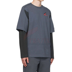 Camisa de Doble Capa, Tejido de Algodón Transpirable, Diseño en Capas, Ajuste Cómodo, Construcción Duradera, Ropa Casual Diaria - Product Image 4