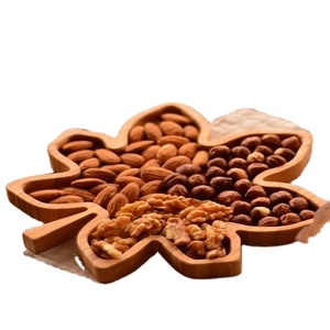 Bol à Fruits secs classique pour maison hôtel Restaurant ustensiles de cuisine vaisselle dattes bol marron couleur bois naturel fini plateau et bol - Product Image 1