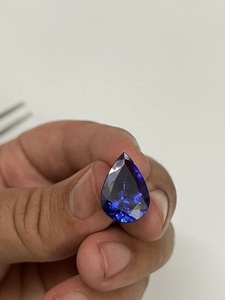 Tanzanite naturelle de forme poire, couleur bleu royal de haute qualité, certifiée IGI, traitée thermiquement, 12,10 carats, pierre précieuse Sadiya International - Product Image 5