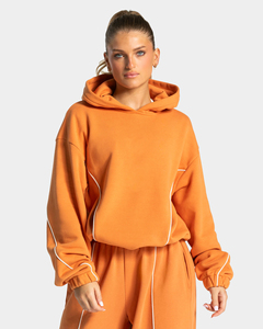 Ensemble de survêtement pour femme couleur moutarde avec détails contrastants, sweat-shirt oversize et pantalon de jogging premium, vêtements de sport décontractés, ensemble de survêtement de haute qualité - Product Image 5