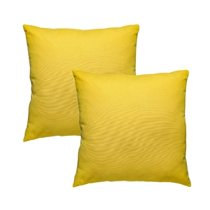 Housse de coussin en toile 100% coton, jaune uni, carrée, de qualité supérieure, pour canapé, hôtel, maison - Product Image 2