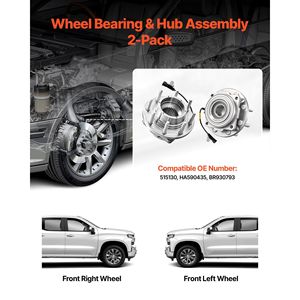 2 roulements de roue avant pour Ford F-250 Super Duty Base King Ranch Lariat Platinum XL Crew Cab Pickup 2016 - Product Image 2