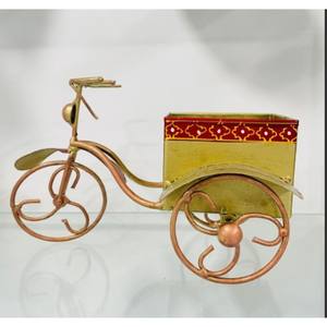 Artisanat métallique, décoration d'intérieur, pièce décorative de table, composants métalliques découpés et façonnés à la main, peints par poudrage, Art déco, Diwali - Product Image 2