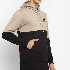 Sweat-shirt à capuche pour homme, deux tons, style urbain, panneaux contrastés, prix avantageux - Product Image 2