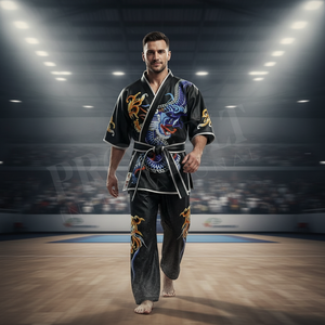 <b>Outdoor</b> High Quality Customized Kung Fu Tai Chi Uniform for Men Women Hand Embroidered Martial Arts Costume karate Uniform - Product Image 3