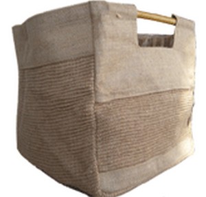 Sac de courses en jute Lowellcraft grande taille avec poignée découpée pour le rangement des courses, provenant de Delhi - Product Image 3